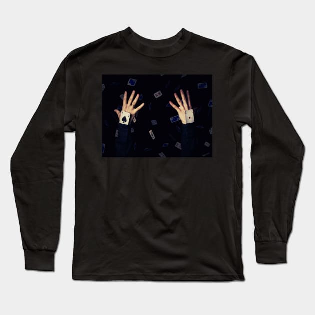 aces in sleeve Long Sleeve T-Shirt by psychoshadow